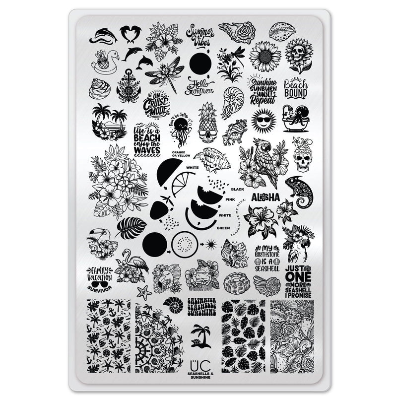 UberChic Beauty Seashells & Sunshine Stamping Plate