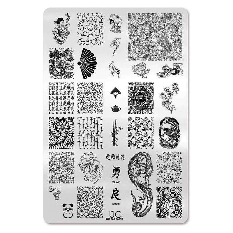 UberChic Beauty Far East-01 Stamping Plate