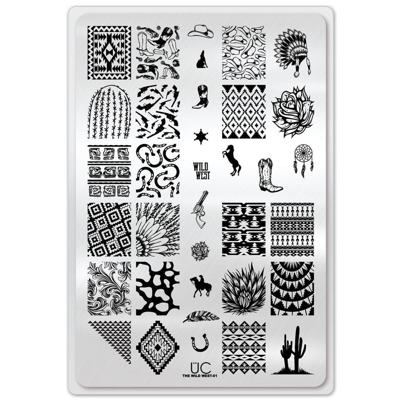 UberChic Beauty Wild West-01 Stamping Plate