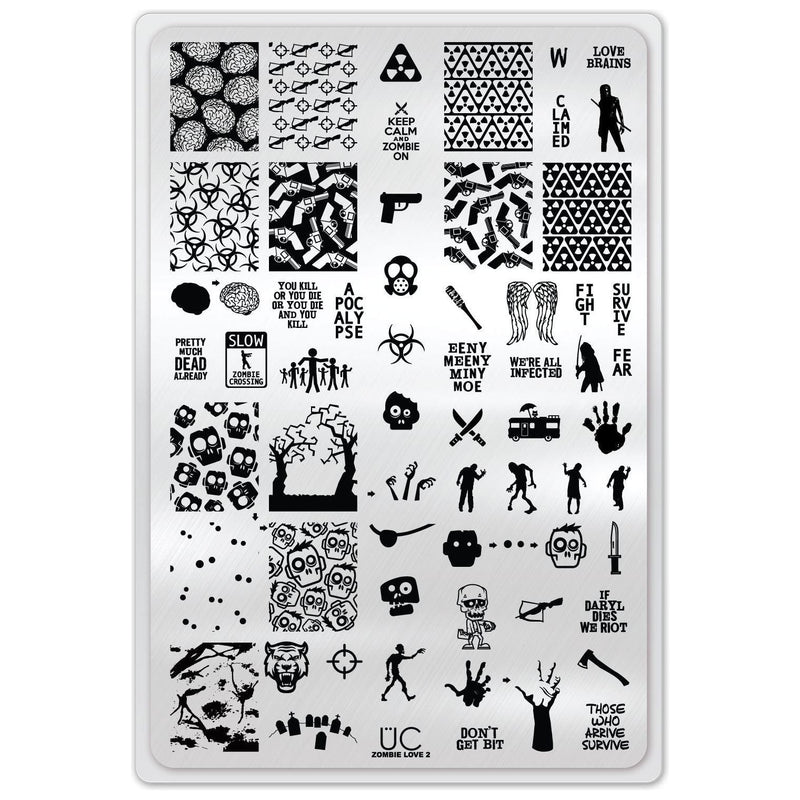 UberChic Beauty Zombie Love-02 Stamping Plate