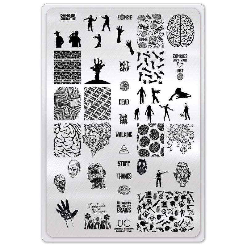 UberChic Beauty Zombie Love-01 Stamping Plate