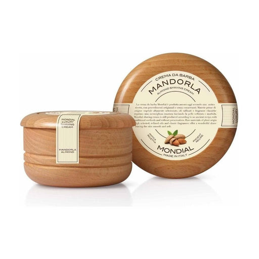 Mondial Mandorla Shaving Cream In Wood Bowl 140 ml