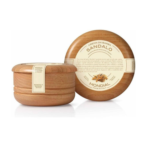 Mondial Sandalwood Shaving Cream In Wood Bowl 140 ml