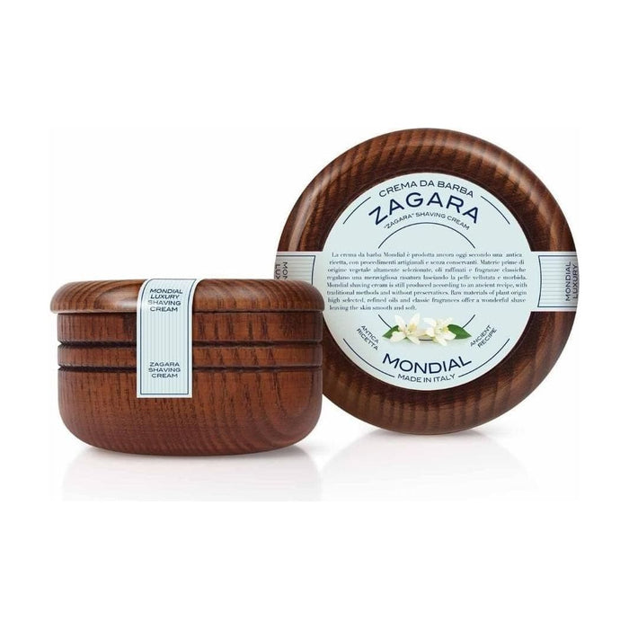 Mondial Zagara (Orange Flower) Shaving Cream In Wood Bowl 140 ml