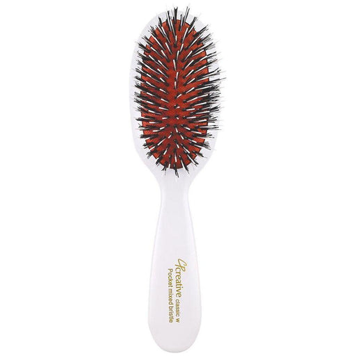 Creative Pro Hair Tools Classic Signature White Paddle Boar Bristle Hair Brush Hair Brush