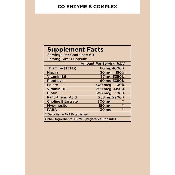 Zuma Nutrition - Co Enzyme B Complex - 2 Pack