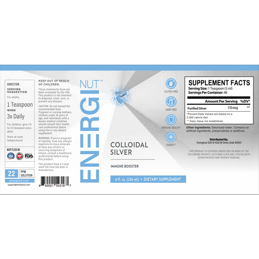 Energi Nutrition - Colloidal Silver - Liquid - 8fl oz.