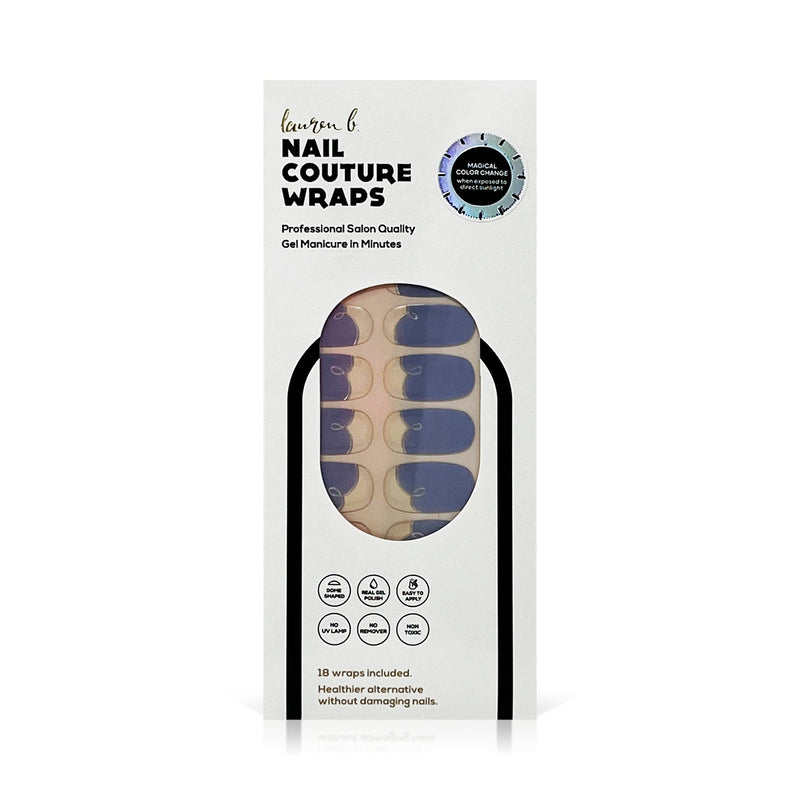 laurenbbeauty COLOR CHANGE Malibu Coastline Cobalt Gel Nail Wrap Nail Art Kits & Accessories