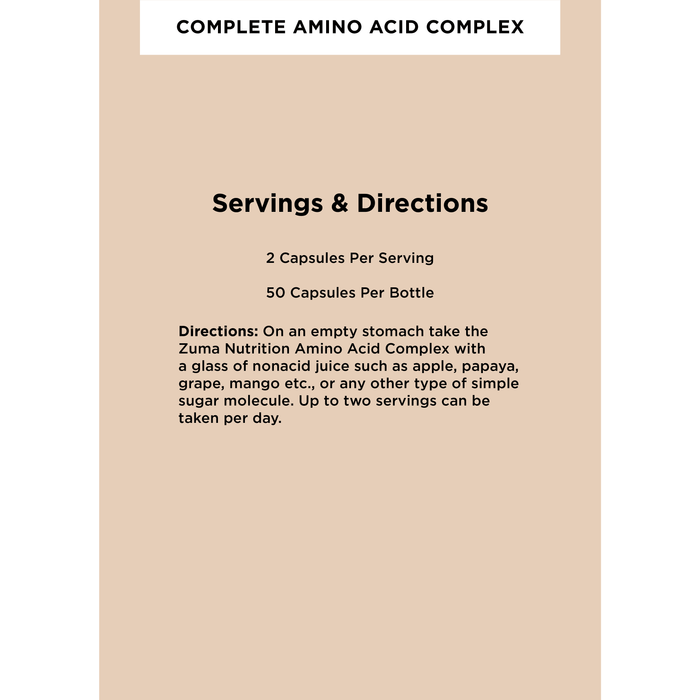 Zuma Nutrition - Complete Amino Acid Formula - 2 Pack