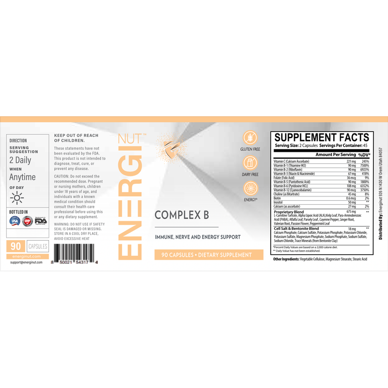 Energi Nutrition Complex B Supplement