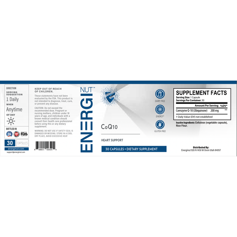 Energi Nutrition CoQ Health Supplement
