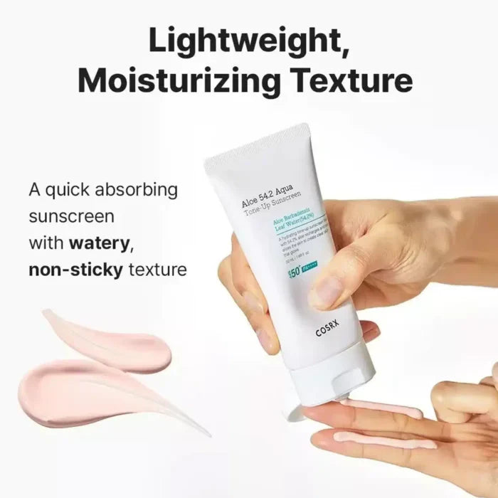 AsiaBeautyMall Cosrx Aloe 54.2 Aqua Tone-Up Sunscreen SPF50+ PA++++ Sunscreen