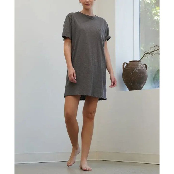 Cotton Slub T Shirts Dress