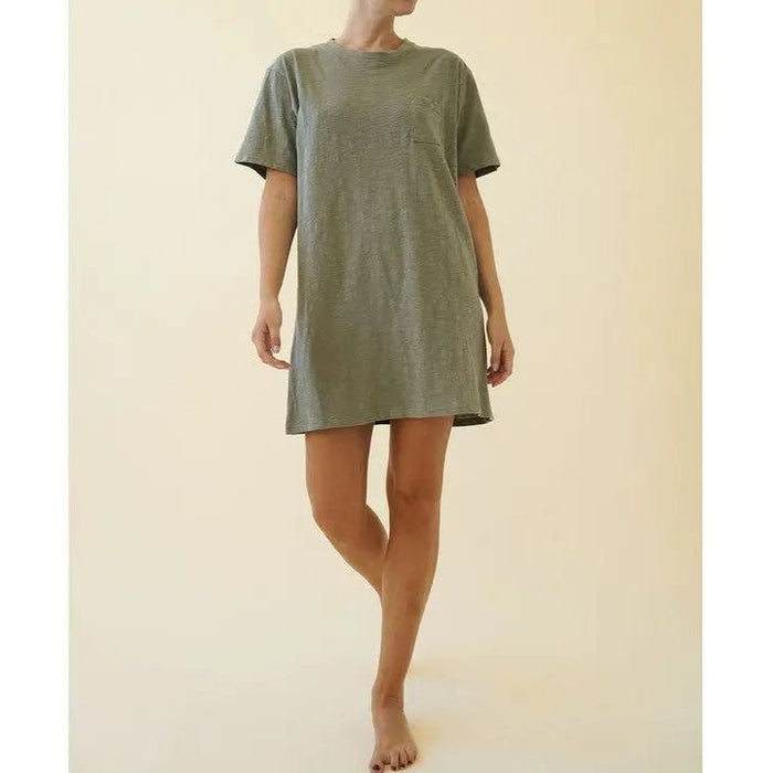 Cotton Slub T Shirts Dress