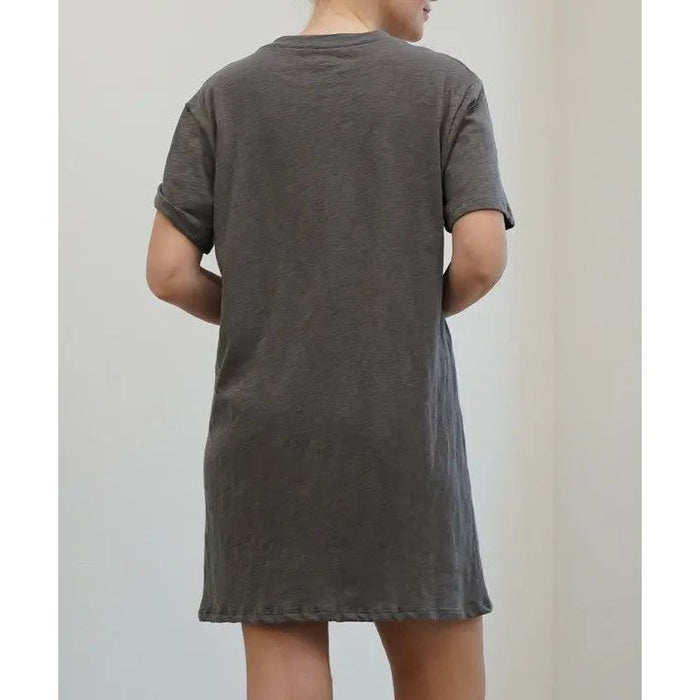 Cotton Slub T Shirts Dress