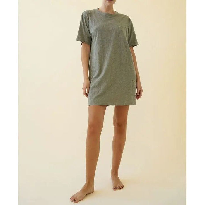 Cotton Slub T Shirts Dress