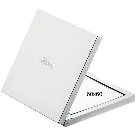 Janeke Janeke Silver Handbag Mirror Magnification X3  60x60mm CR400.3 Handbag Mirror