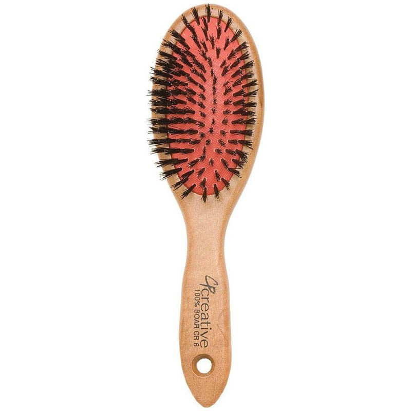 Creative Pro Hair Tools Eco-Friendly Boar Bristle Paddle Wood Hair Brush Hair Brush