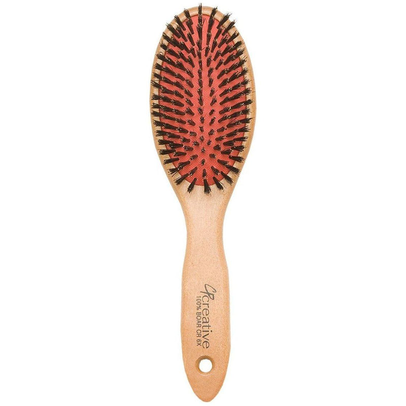 Creative Pro Hair Tools Eco-Friendly Boar Bristle Paddle Wood Hair Brush Hair Brush