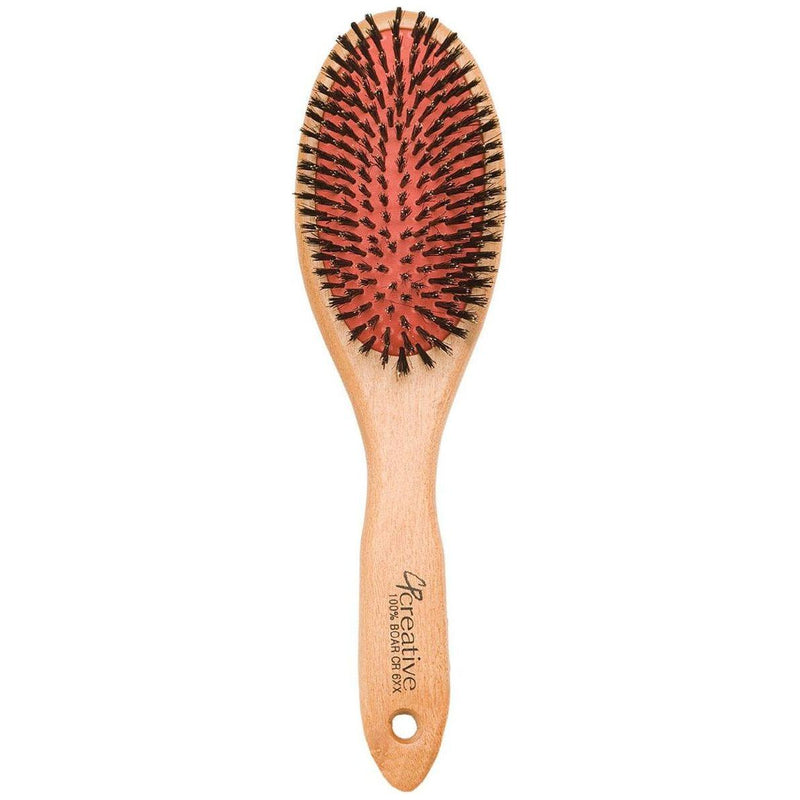 Creative Pro Hair Tools Eco-Friendly Boar Bristle Paddle Wood Hair Brush Hair Brush