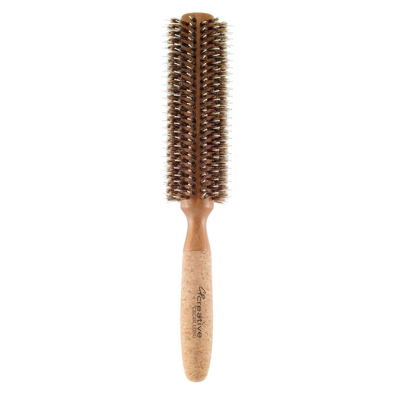 Creative Pro Hair Tools Eco-Friendly Extended 6" Long Cork Barrel Round Hair Brush Hair Brush