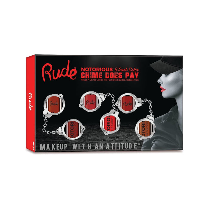 Rude Cosmetics - Rude Cosmetics - Crime Does Pay Notorious 6 Lip Color Set - Dark