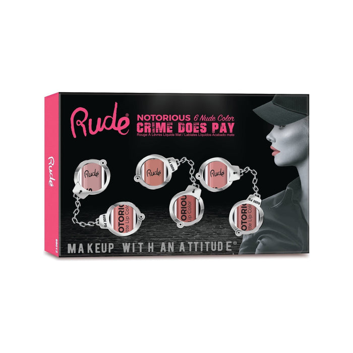 Rude Cosmetics - Rude Cosmetics - Crime Does Pay Notorious 6 Lip Color Set - Nude