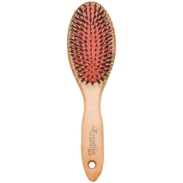 Creative Hair Brushes Boar Bristle & Nylon Mix Sustainable Wood Crm6x 16 Oz