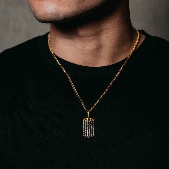 Invictus Tag Pendant (Gold)