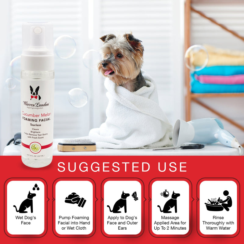 Warren London Cucumber Melon Foaming Facial For Dogs Dog Shampoo