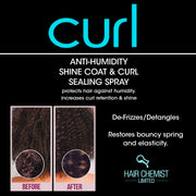 Mill's Beauty Supply Hair Chemist CURL Anti Humidity Shine Coat & Curl Sealing Spray 8 oz.
