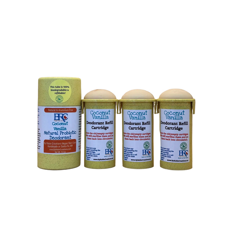By Robin Creations Natural Probiotic Deodorant Stick, Vegan & Aluminum-Free Deodorant & Body Care