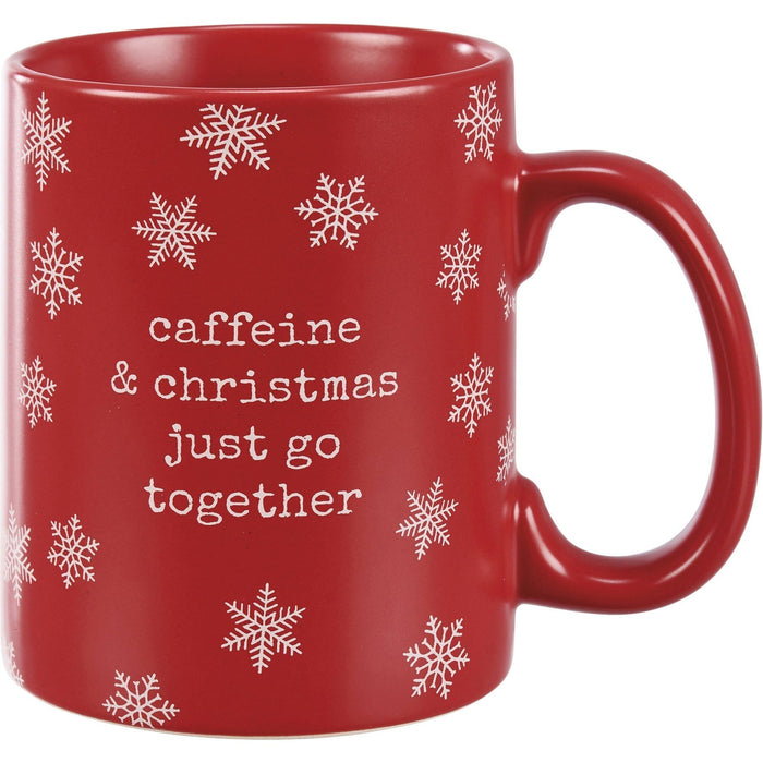 Caffeine And Christmas Just Go Together Coffee Mug | Holds 20 oz.