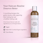 Glimmer Goddess® Organic Skin Care Organic Caffeine Shampoo for Hair Growth – Stimulating Formula Hair Growth