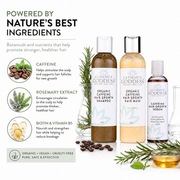 Glimmer Goddess® Organic Skin Care Organic Caffeine Hair Growth System – 3-Step Treatment Set Hair Growth White Smoke