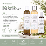 Glimmer Goddess® Organic Skin Care Organic Caffeine Hair Growth System – 3-Step Treatment Set Hair Growth White Smoke