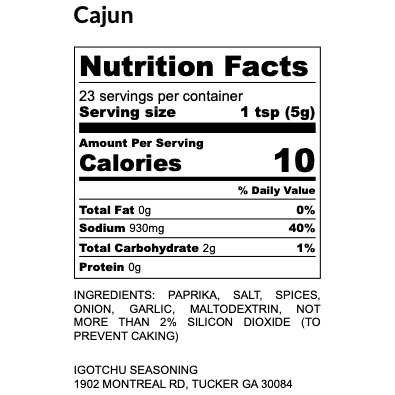 Igotchu Seasonings Igotchu Cajun Creole seasoning Seasonings & Spices