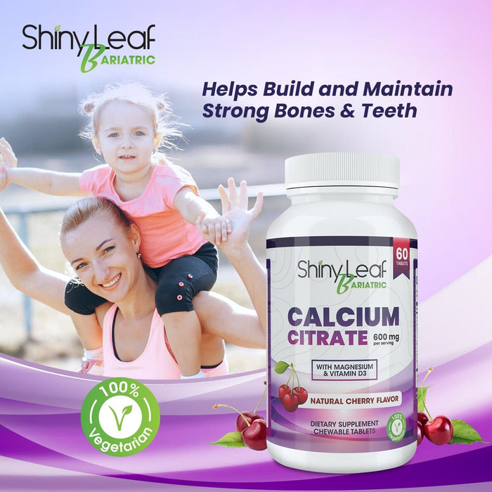 Shiny Leaf - Bariatric Calcium Citrate 600 Mg Chewable Tablets