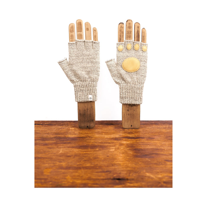 "The Cali" Oatmeal Melange Fingerless Glove with Paw Palm