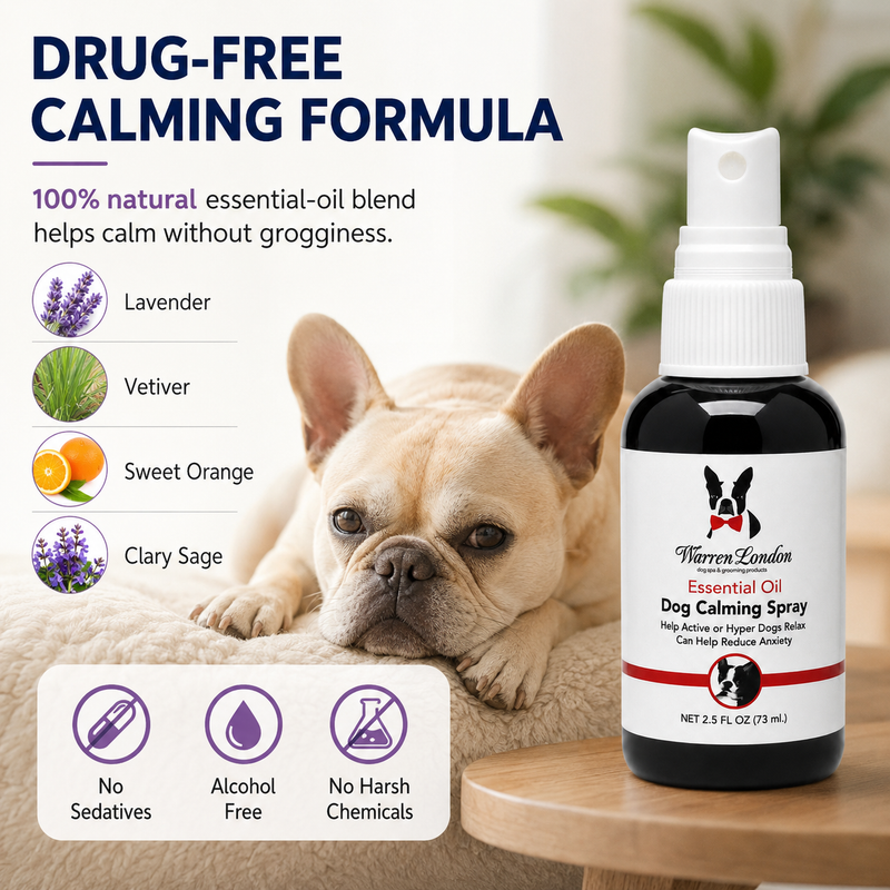 Warren London Essential Oil Dog Calming Spray Spa Product White Smoke