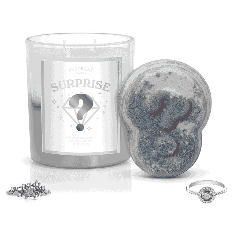 Fragrant Jewels Surprise - Candle and Bath Bomb Set Bundle (Candle & Bath Bomb)