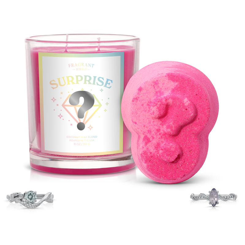 Fragrant Jewels Surprise - Candle and Bath Bomb Set Bundle (Candle & Bath Bomb)