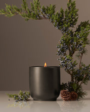 Homecourt Candle Candle Dark Olive Green Balsam Fireplace