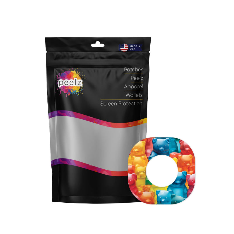 Peelz Candy Bears Dexcom G7 and Stelo Patch Tape - Pump Peelz Patch Medical Tape