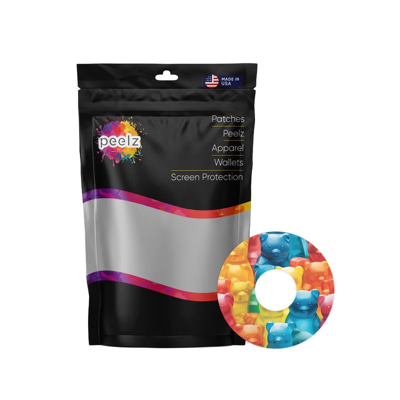 Peelz Candy Bears Patch Tape Designed for the FreeStyle Libre 3 Plus & Lingo Patch Medical Tape
