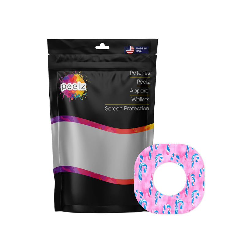 Peelz Candy Canes Dexcom G7 and Stelo Patch Tape - Pump Peelz Patch Medical Tape