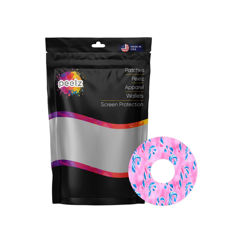 Peelz Candy Canes FreeStyle Libre 3 Plus & Lingo  Patch Tape - Pump Peelz Patch Medical Tape
