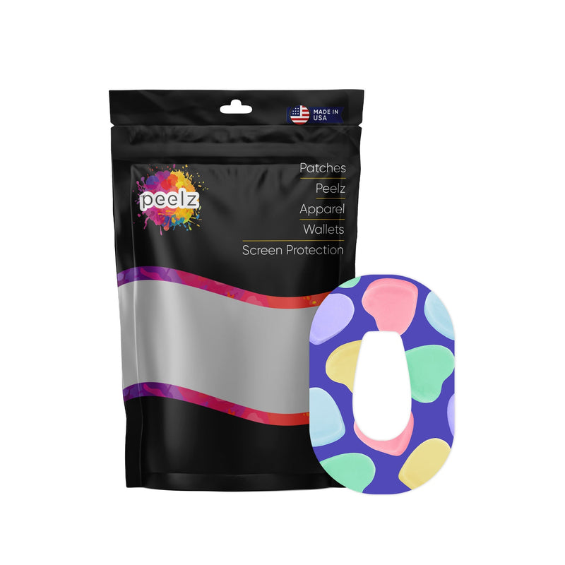 Peelz Candy Hearts Patch  Tape Designed for the DEXCOM G6 Patch Medical Tape