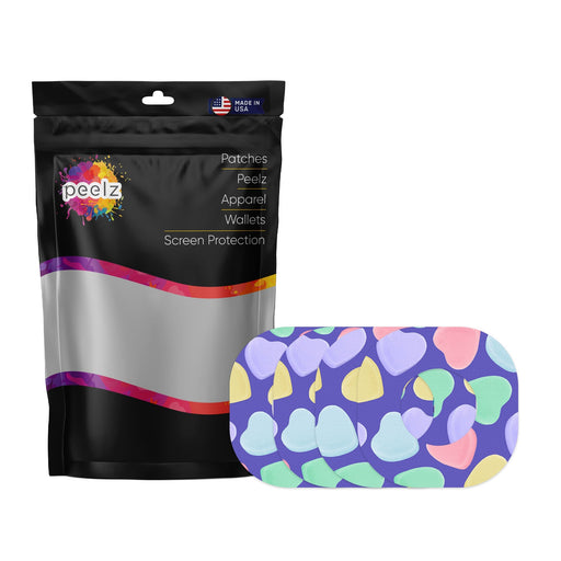 Peelz Candy Hearts Dexcom G7 and Stelo Patch Tape - Pump Peelz Patch Medical Tape