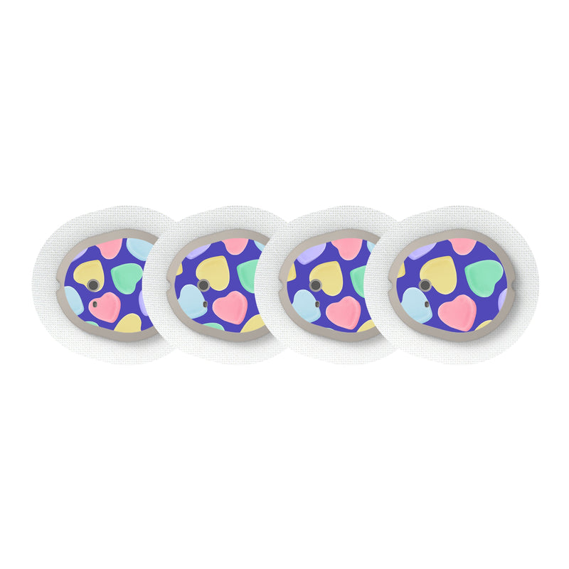 Peelz Candy Hearts Sticker Designed for the DEXCOM G7 and Stelo Transmitter Peelz/Stickers